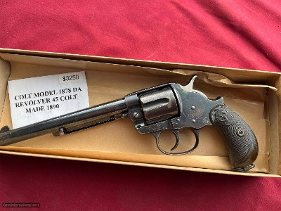 COLT MODEL 1878 DA REVOLVER 45 COLT MADE 1890