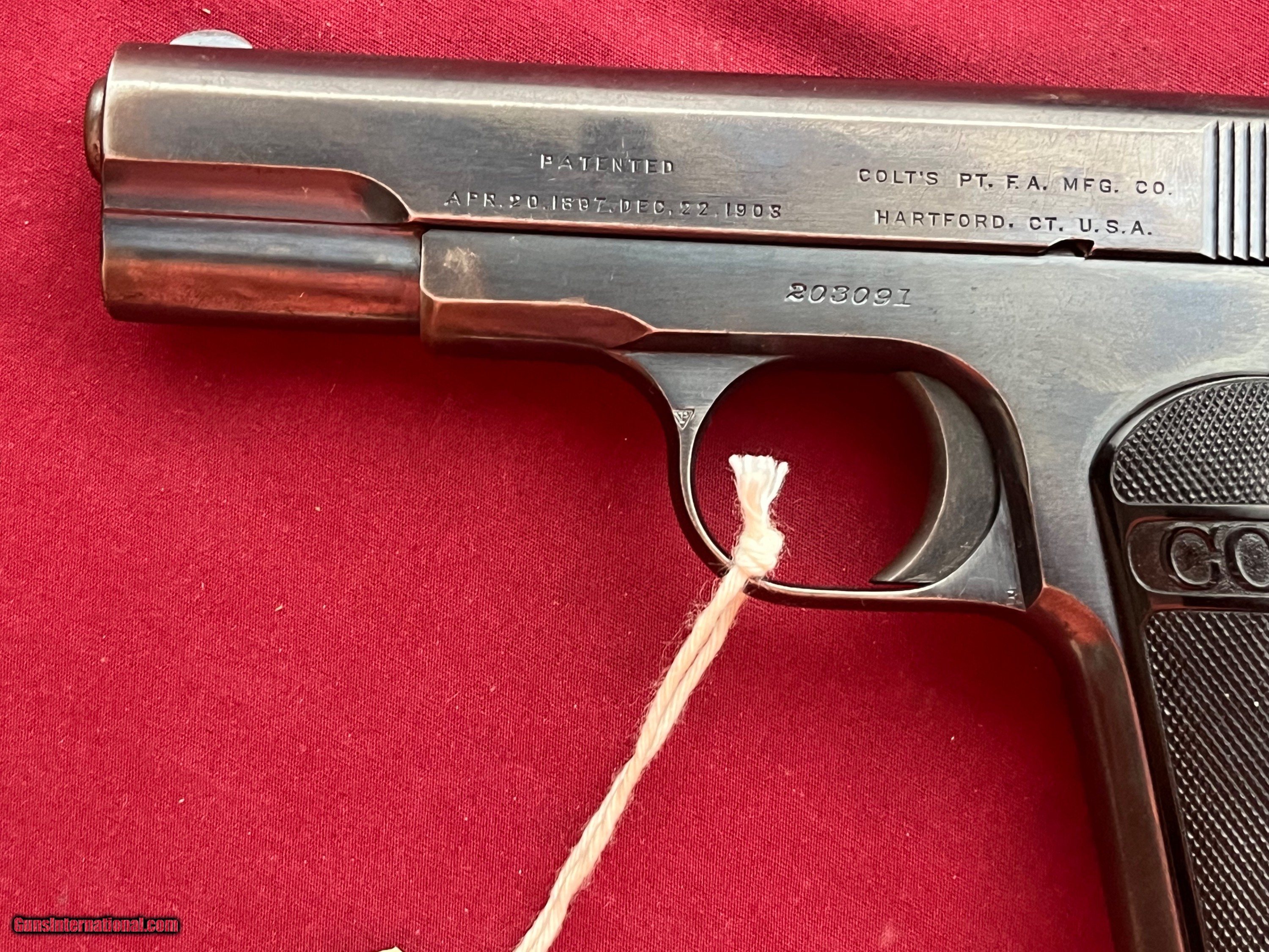 COLT MODEL 1903 SEMI AUTO PISTOL 32 ACP MADE 1916