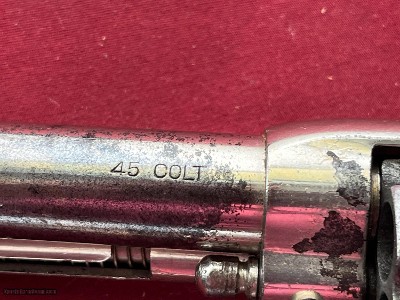 COLT SINGLE ACTION ARMY REVOLVER 45 COLT NICKEL FINISH MADE 1921 - Image 7 of 14