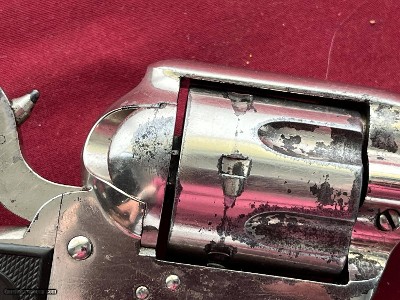 COLT SINGLE ACTION ARMY REVOLVER 45 COLT NICKEL FINISH MADE 1921 - Image 13 of 14