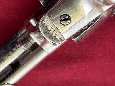 COLT SINGLE ACTION ARMY REVOLVER 45 COLT NICKEL FINISH MADE 1921 - Image 12 of 14