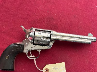 COLT SINGLE ACTION ARMY REVOLVER 45 COLT NICKEL FINISH MADE 1921 - Image 2 of 14