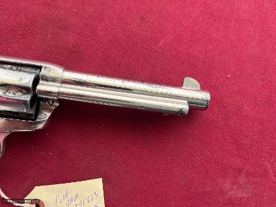 COLT SINGLE ACTION ARMY REVOLVER 45 COLT NICKEL FINISH MADE 1921 - Image 4 of 14