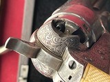 CASED COLT 1860 ARMY REVOLVER N.Y. ENGRAVED ,CHECKERED IVORY GRIPS. - 14 of 25