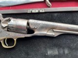 CASED COLT 1860 ARMY REVOLVER N.Y. ENGRAVED ,CHECKERED IVORY GRIPS. - 5 of 25