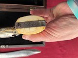 CASED COLT 1860 ARMY REVOLVER N.Y. ENGRAVED ,CHECKERED IVORY GRIPS. - 8 of 25