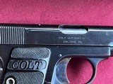 COLT MODEL 1908 VEST POCKET SEMI AUTO PISTOL 25ACPMADE 1915 - 5 of 14
