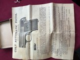 COLT MODEL 1908 VEST POCKET SEMI AUTO PISTOL 25ACPMADE 1915 - 12 of 14