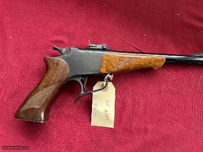 THOMPSON CENTER EARLY FLATSIDE CONTENDER PISTOL 22 HORNET SER#1575