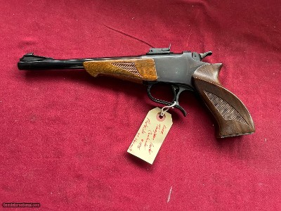 THOMPSON CENTER EARLY FLATSIDE CONTENDER PISTOL 22 HORNET SER#1575 ~ SALE $1600.00 - Image 1 of 14