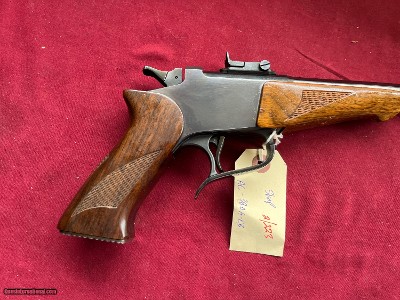 THOMPSON CENTER EARLY FLATSIDE CONTENDER PISTOL 22 HORNET SER#1575 ~ SALE $1600.00 - Image 4 of 14