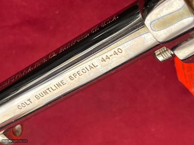 COLT SINGLE ACTION BUNTLINE REVOLVER 44-40 MADE 1984 IVORY GRIPS - ONLY 50 MADE CUSTOM SHOP ~ Sale $3900.00 - Image 12 of 16