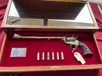 COLT SINGLE ACTION NED BUNTLINE COMMEMORATIVE REVOLVER 45LC WITH DISPLAY
