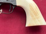 U.S.F.A. CUSTOM ENGRAVED SINGLE ACTION REVOLVER 45 COLT - CARVED IVORY GRIPS - 5 of 17