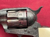 U.S.F.A. CUSTOM ENGRAVED SINGLE ACTION REVOLVER 45 COLT - CARVED IVORY GRIPS - 12 of 17