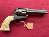 U.S.F.A. CUSTOM ENGRAVED SINGLE ACTION REVOLVER 45 COLT - CARVED IVORY GRIPS - 1 of 17