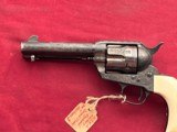 U.S.F.A. CUSTOM ENGRAVED SINGLE ACTION REVOLVER 45 COLT - CARVED IVORY GRIPS - 10 of 17