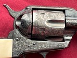 U.S.F.A. CUSTOM ENGRAVED SINGLE ACTION REVOLVER 45 COLT - CARVED IVORY GRIPS - 7 of 20