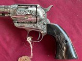 U.S.F.A. SINGE ACTION ARMY REVOLVER  44 SPECIAL / 44 RUSSIAN- CUSTOM ENGRAVED - BUFFALO HORN GRIPS - 5 of 18