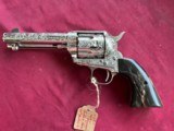 U.S.F.A. SINGE ACTION ARMY REVOLVER  44 SPECIAL / 44 RUSSIAN- CUSTOM ENGRAVED - BUFFALO HORN GRIPS - 2 of 18