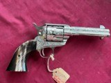 U.S.F.A. SINGE ACTION ARMY REVOLVER  44 SPECIAL / 44 RUSSIAN- CUSTOM ENGRAVED - BUFFALO HORN GRIPS - 1 of 18