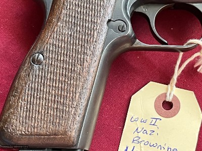 sale $3200.00 ~ WWII GERMAN NAZI BROWNING HI POWER 9MM W/ TANGANT SIGHT - Image 9 of 18
