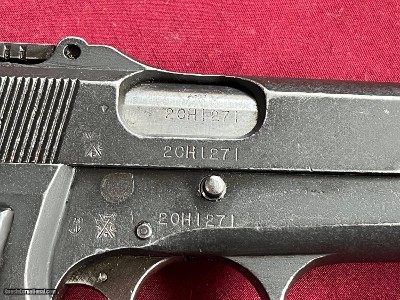 BROWNING FN HI POWER CANADIAN INGLIS SEMI AUTO PISTOL 9MM WITH STOCK - Image 19 of 24