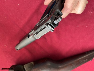 BROWNING FN HI POWER CANADIAN INGLIS SEMI AUTO PISTOL 9MM WITH STOCK - Image 10 of 24