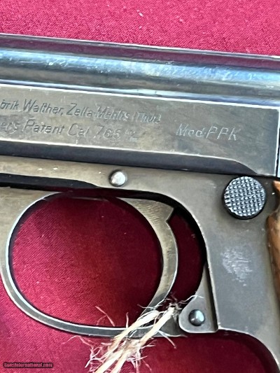 WARTIME GERMAN WALTHER PPK SEMI AUTO PISTOL 7.65mm EAGLE OVER N - Image 4 of 14