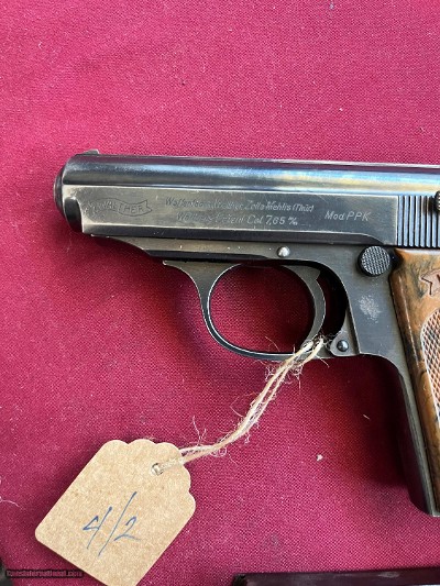 WARTIME GERMAN WALTHER PPK SEMI AUTO PISTOL 7.65mm EAGLE OVER N - Image 3 of 14