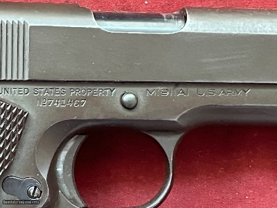 COLT 1911A1 SEMI AUTO PISTOL 45ACP U.S. ARMY R.S. INSPECTED MADE 1941 - Image 5 of 20