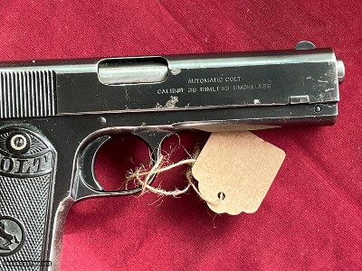 SALE ~ COLT MODEL 1903 SEMI AUTO PISTOL CALIBRE 38 RIMLESS ~ MADE IN 1925 ~ - Image 6 of 10