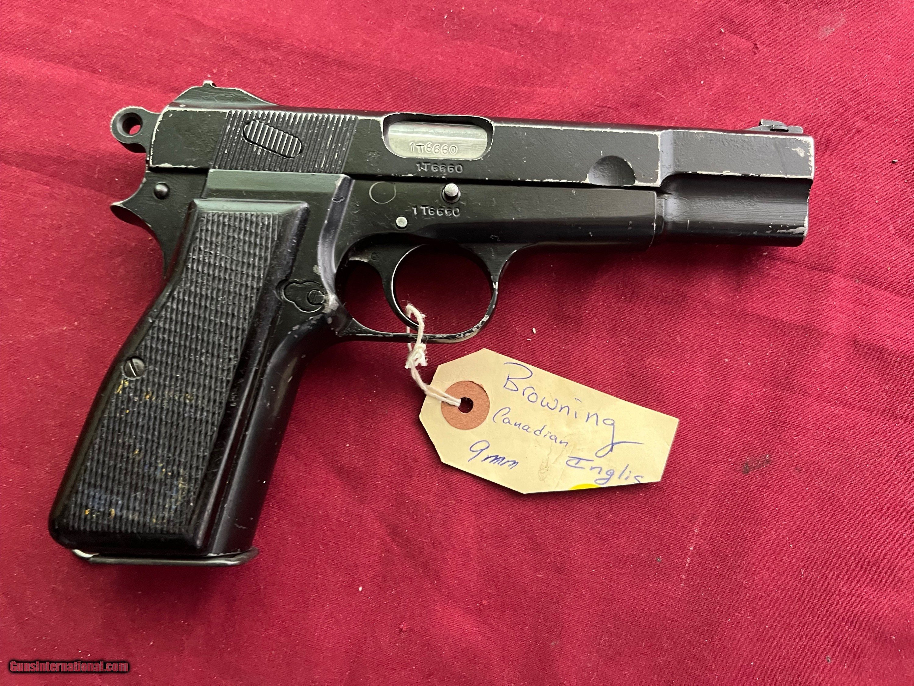 BROWNING HI POWER CANADIAN MK I* ENGLIS SEMI AUTO PISTOL 9MM