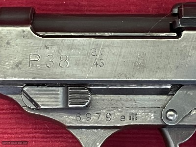 WWII GERMAN WALTHER AC43 P38 SEMI AUTO PISTOL 9MM - Image 11 of 25