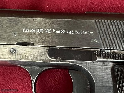 GERMAN WWII F.B. RADOM VIS MODE 35SEMI AUTO PISTOL 9MM - Image 3 of 19