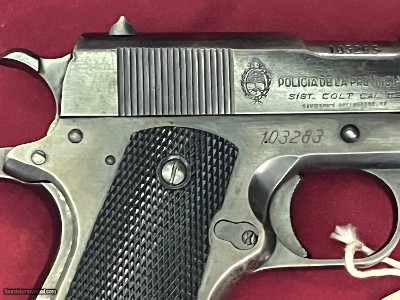 ARGENTINA 1927 SEMI AUTO PISTOL 45ACP POLICIA 1911 - Image 9 of 13