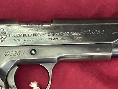 ARGENTINA 1927 SEMI AUTO PISTOL 45ACP POLICIA 1911 - Image 7 of 13