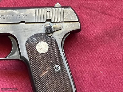 WWII COLT 1908 U.S. PROPERTY SEMI AUTO OFFICERS PISTOL 380 ACP ~ MADE 1944 ~ - Image 9 of 18