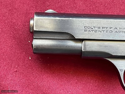 WWII COLT 1908 U.S. PROPERTY SEMI AUTO OFFICERS PISTOL 380 ACP ~ MADE 1944 ~ - Image 4 of 18