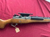 RUGER STAINLESS MINI 14 SEMI AUTO RIFLE 222 REM W/ SCOPE MOUNT