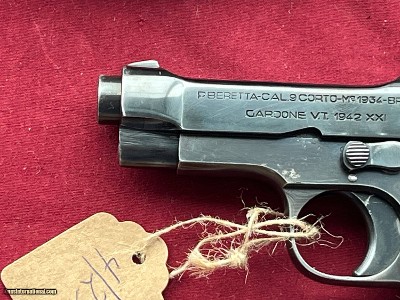 WWII BERETTA MODEL 1934 SEMI AUTO PISTOL 380 ACP ~ DATED 1943 ~ - Image 7 of 14