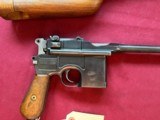 MAUSER C96 BROOMHANDLE SEMI AUTO PISTOL 7.63mm - 4 of 25
