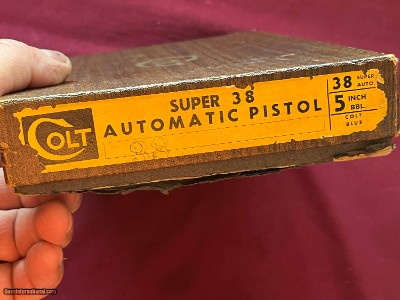 COLT 1911 SEMI AUTO PISTOL SUPER 38 ~ MADE IN 1960 ~ 38 SUPER - Image 5 of 22