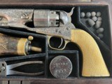 COLT NEW YORK ENGRAVED CASED 1860 ARMY REVOLVER W/ CASE - 2 of 15