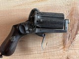 SIX BARREL ~ FRENCH PINFIRE REVOLVER ~ ENGRAVED ~ ANTIQUE ~