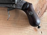 SIX BARREL ~ FRENCH PINFIRE REVOLVER ~ ENGRAVED ~ ANTIQUE ~ - 5 of 11