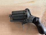 SIX BARREL ~ FRENCH PINFIRE REVOLVER ~ ENGRAVED ~ ANTIQUE ~ - 2 of 11