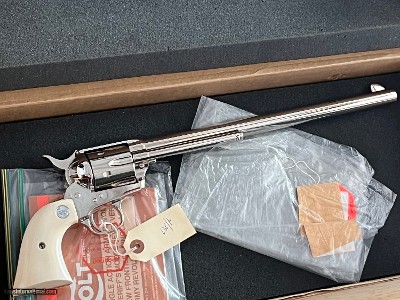COLT 3RD GEN BUNTLINE SPECIAL 45LC MADE 1980 FACTORY NICKEL W/ IVORY GRIPS CUSTOM SHOP ~ $3900.00 - Image 2 of 16