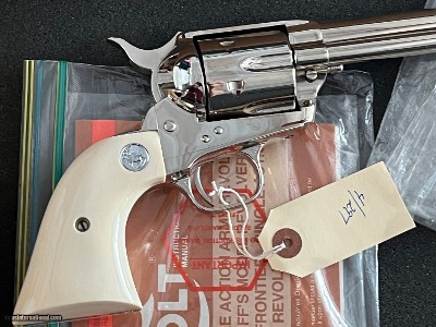 COLT 3RD GEN BUNTLINE SPECIAL 45LC MADE 1980 FACTORY NICKEL W/ IVORY GRIPS CUSTOM SHOP ~ $3900.00 - Image 4 of 16