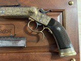 ~ BEAUTIFUL ENGRAVED ~ HEINRICH BARELLA - BERLIN SINGLE SHOT PARLOR TARGET PISTOL - TWO BARRELS - 6 of 21